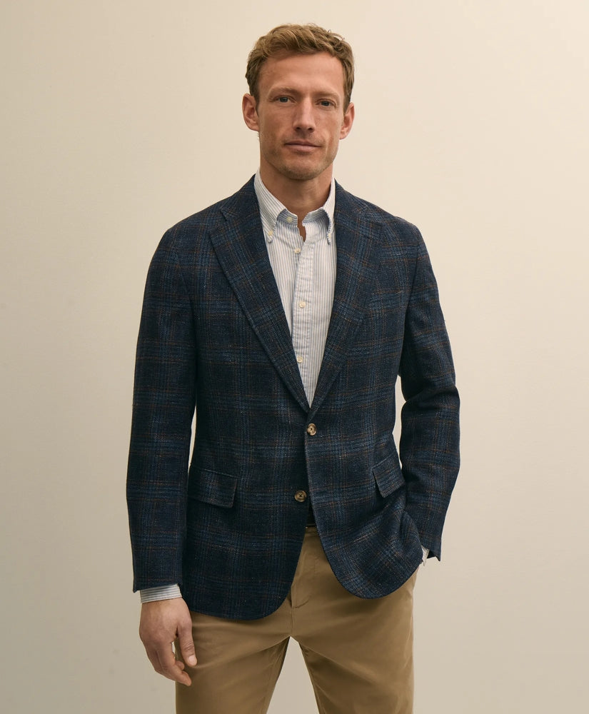 The Cloud Jacket in Wool-Linen Check