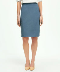 The Essentials Brooks Brothers Stretch Wool Pencil Skirt