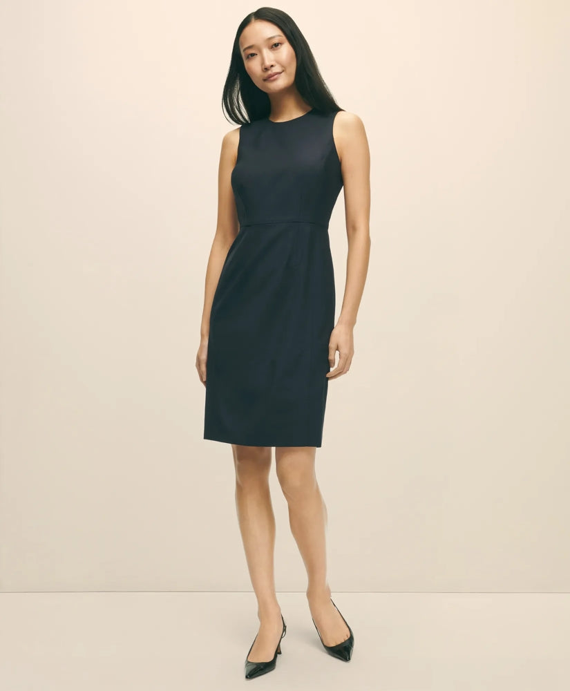The Essentials Brooks Brothers Stretch Wool Sheath Dress