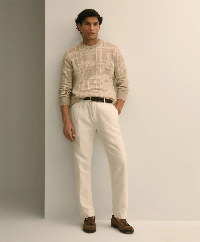 The Pleated Linen-Cotton Pants