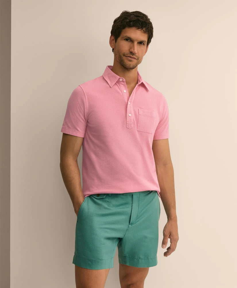 The Vintage Short-Sleeve Garment Dyed Polo Shirt