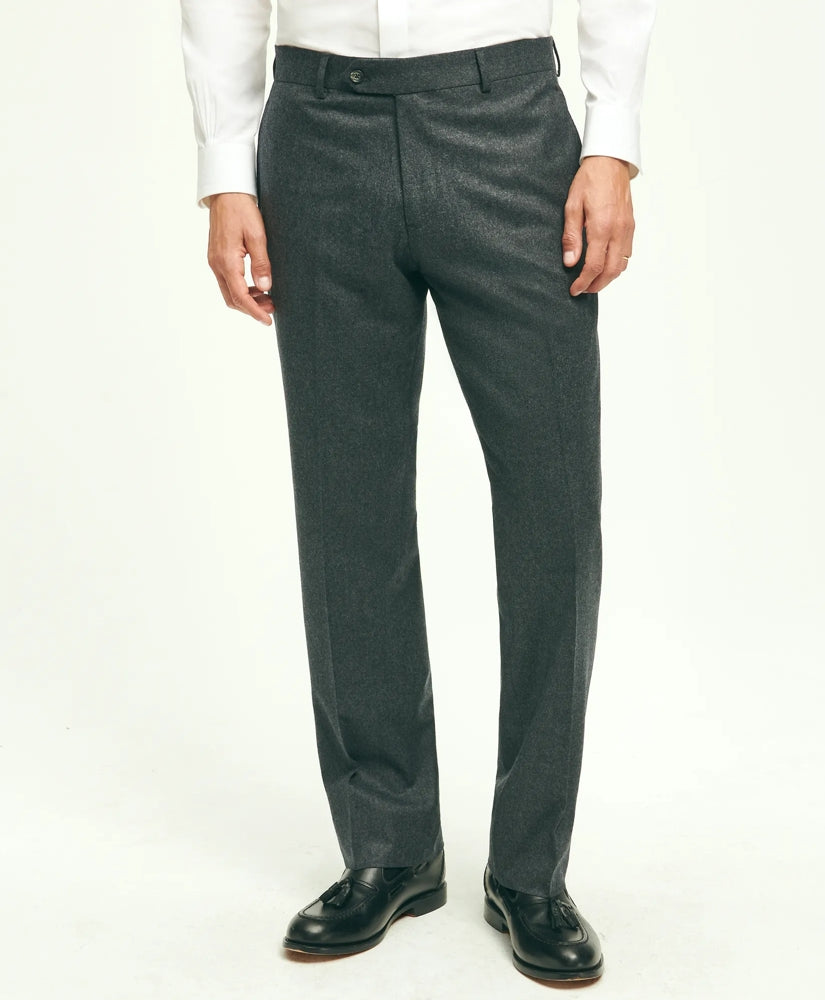 Traditional Fit Wool Flannel Dress Pants