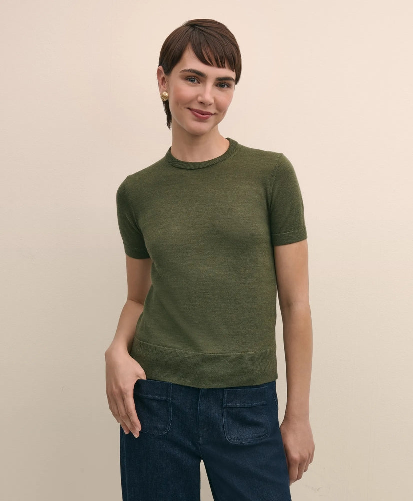 Ultimate Merino Wool Short-Sleeve Sweater Shell