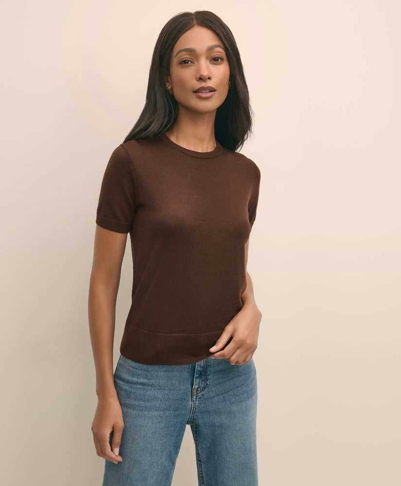 Ultimate Merino Wool Short-Sleeve Sweater Shell