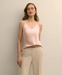 V-Neck Cami in Washable Silk Charmeuse
