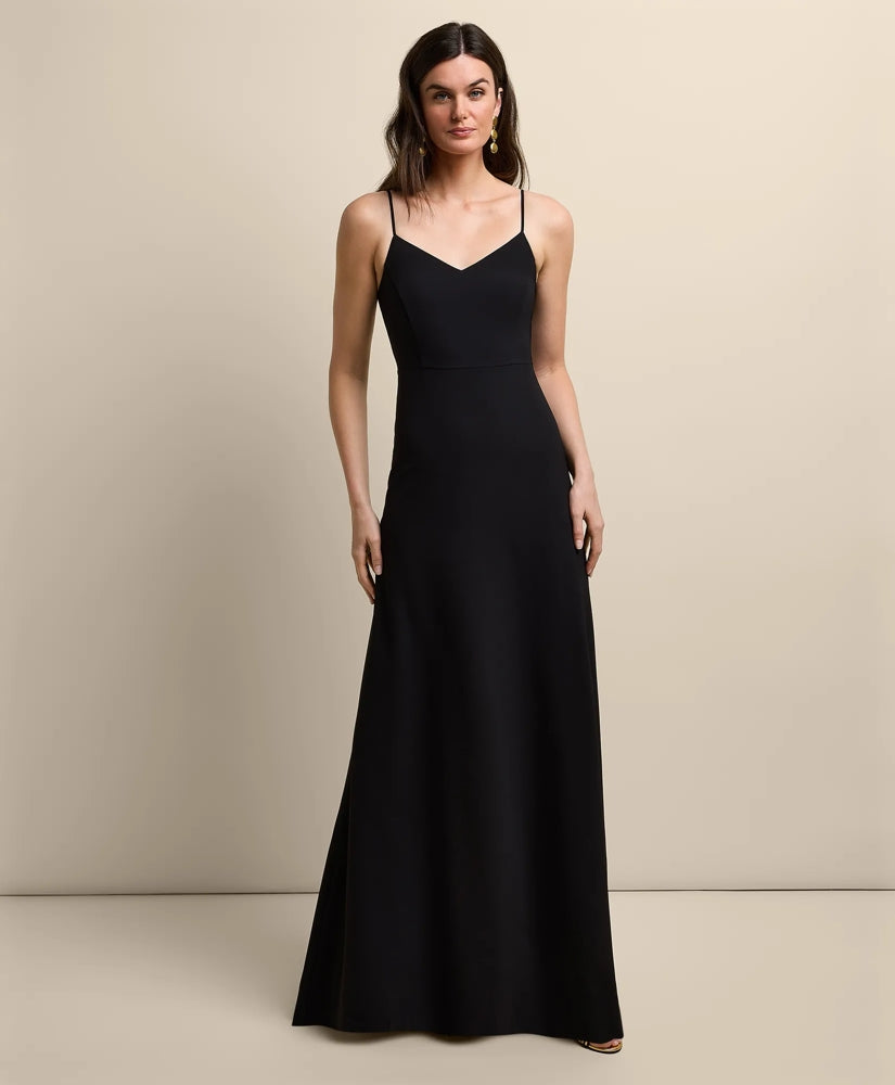 V-Neck Spaghetti Strap Gown