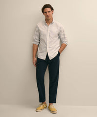 Washed Cotton Seersucker Pants
