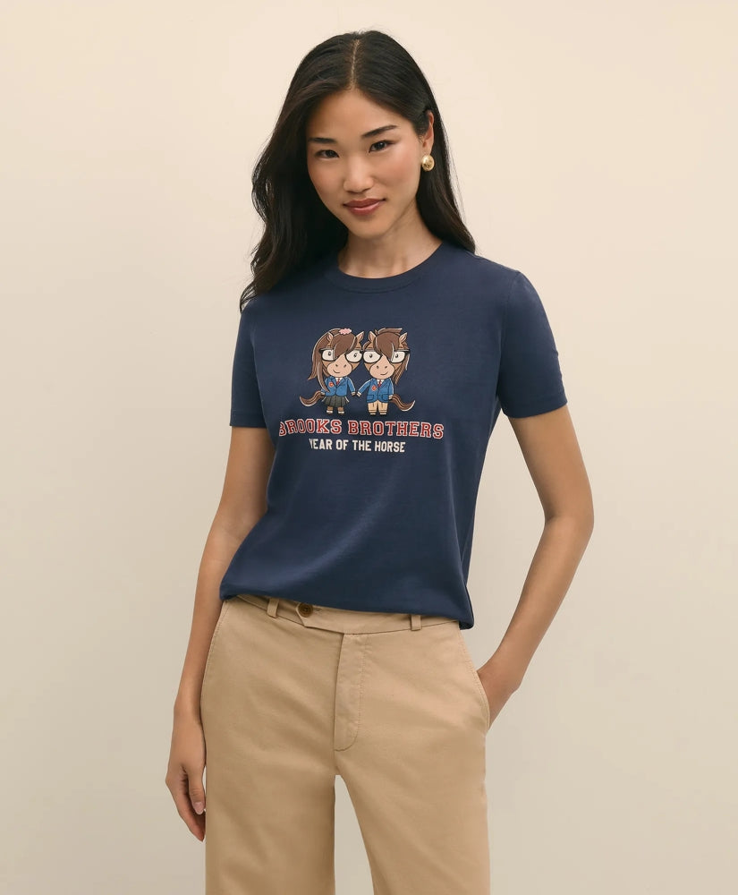 Women's Lunar New Year 100% Cotton Graphic T-Shirt
