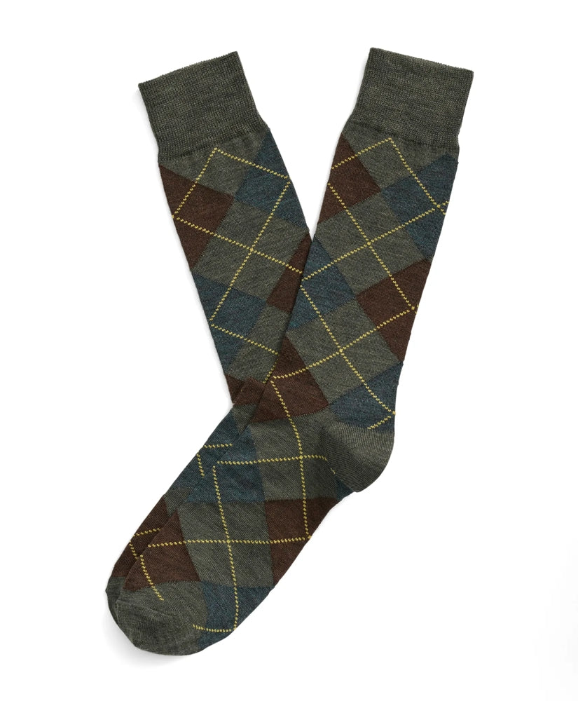 Wool Blend Argyle Socks