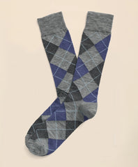 Wool Blend Argyle Socks