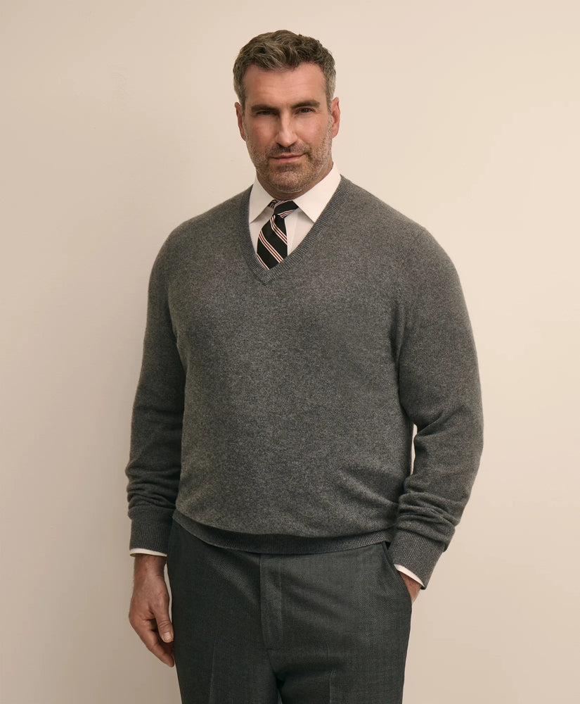 Big & Tall 3-Ply Cashmere V-Neck Sweater