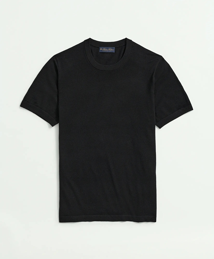 Lightweight Luxe All-Season Sweater, Short Sleeve Crewneck