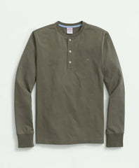 Cotton Henley Long-Sleeve T-Shirt