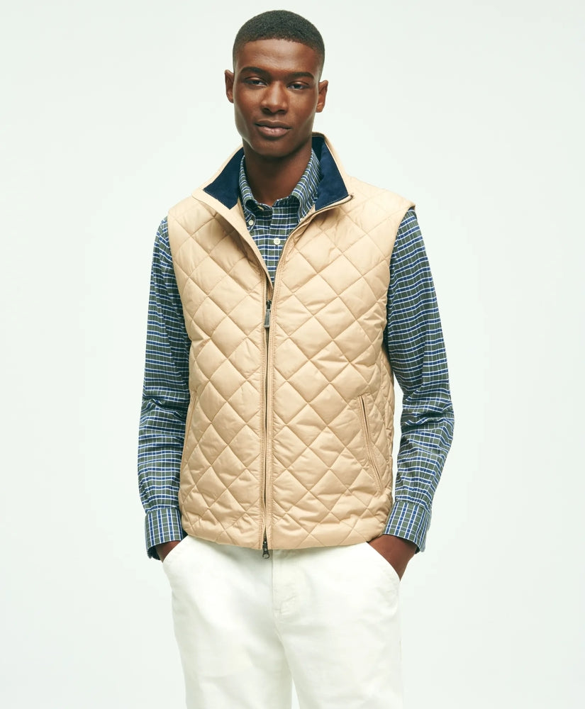 Water Repellent Diamond Quilted Vest