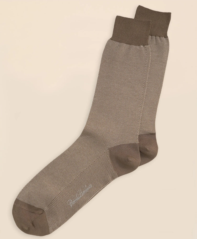 Cotton Bird's Eye Crew Socks