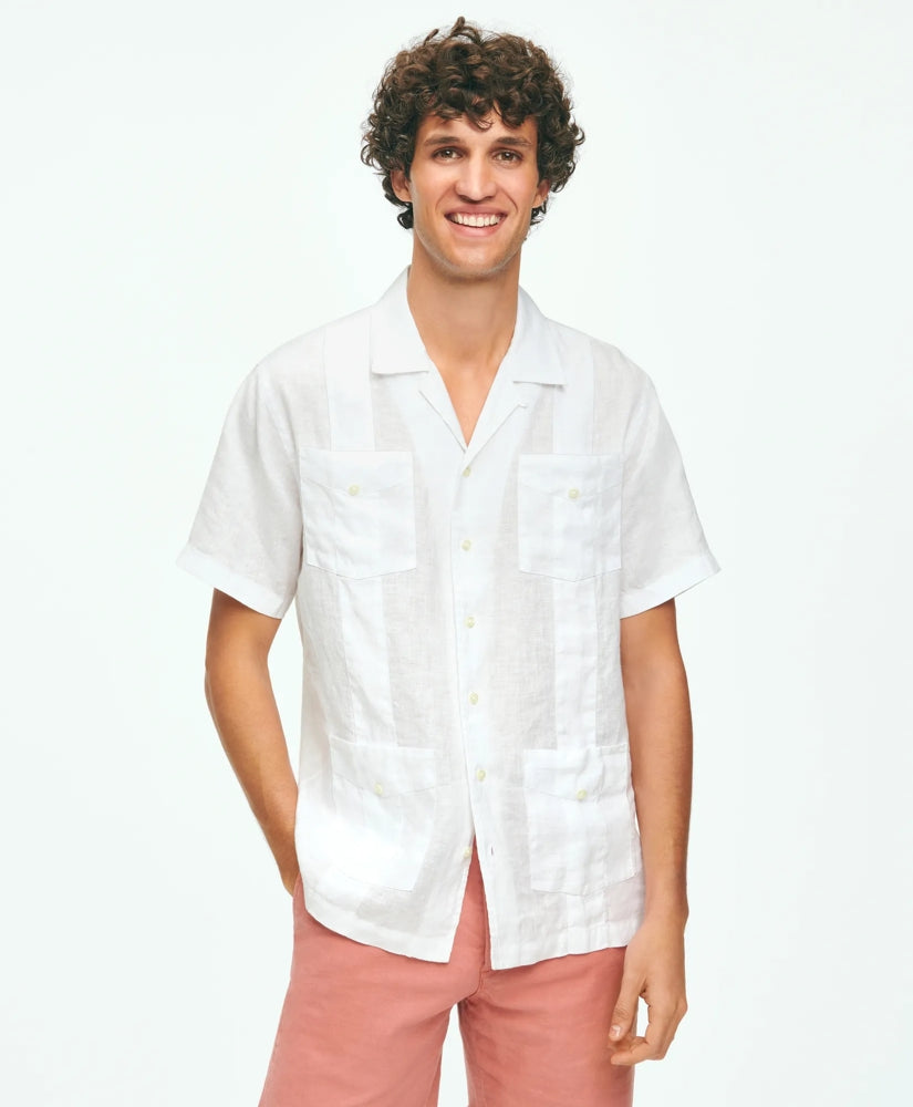 Irish Linen Short Sleeve Guayabera Shirt
