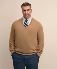 Big & Tall 3-Ply Cashmere V-Neck Sweater