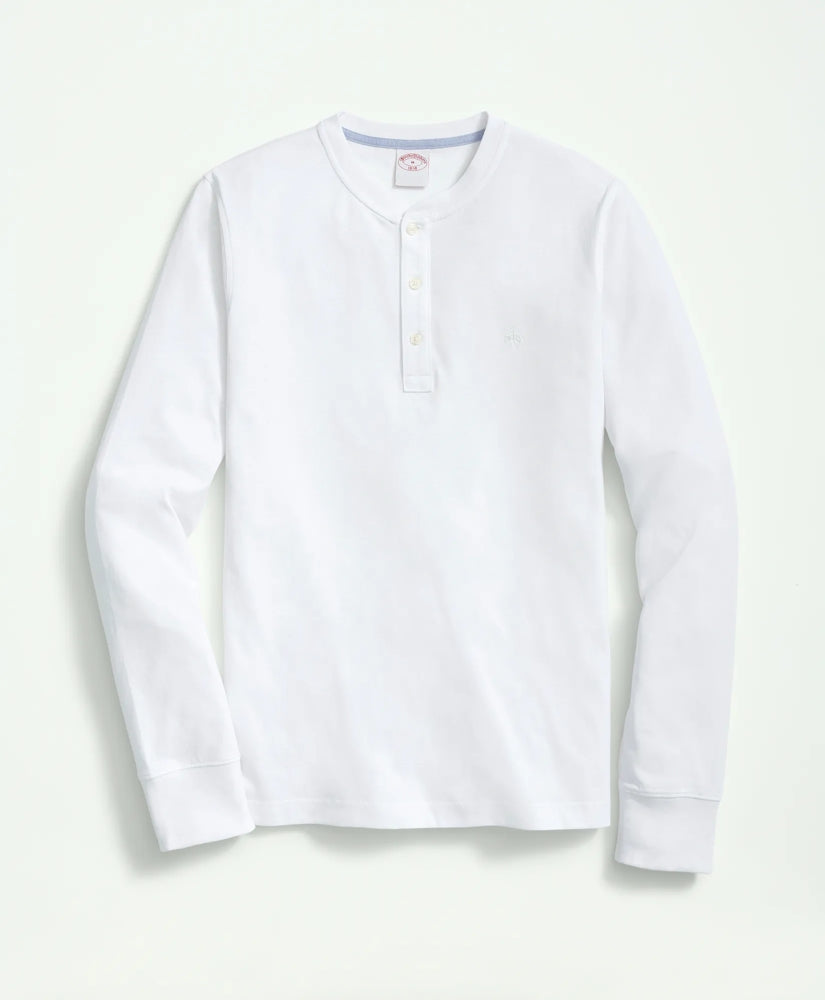 Cotton Henley Long-Sleeve T-Shirt