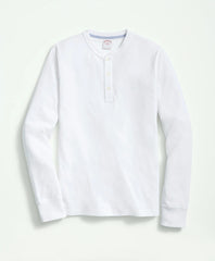 Cotton Henley Long-Sleeve T-Shirt