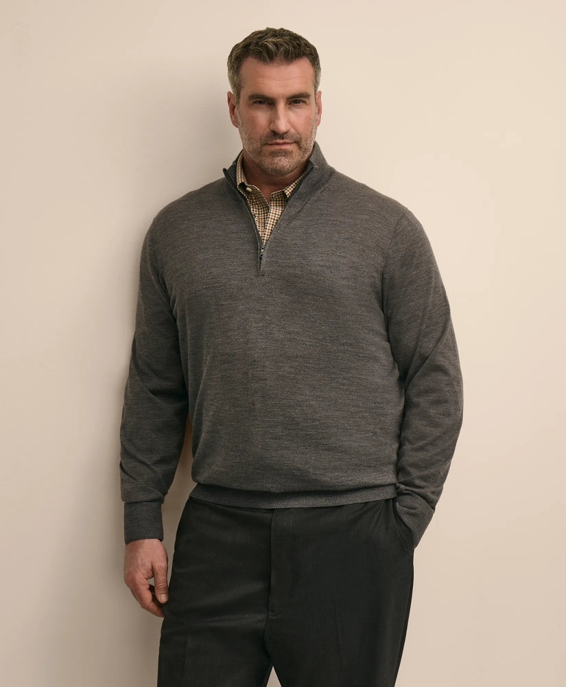 Big & Tall Ultimate Merino Wool Quarter-Zip Sweater