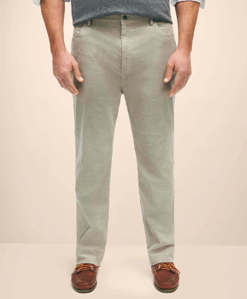 Big & Tall Five-Pocket Stretch Corduroy Cotton Pants