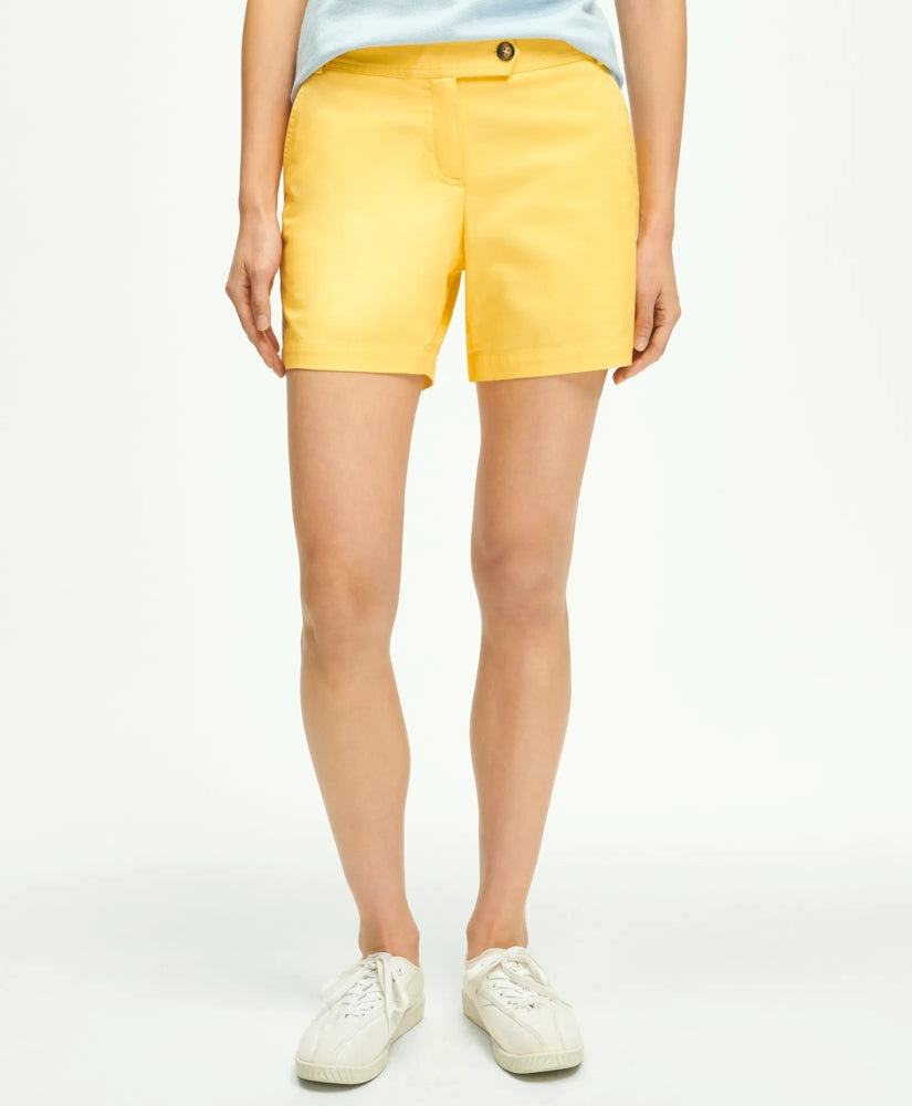 Stretch Cotton Twill Shorts