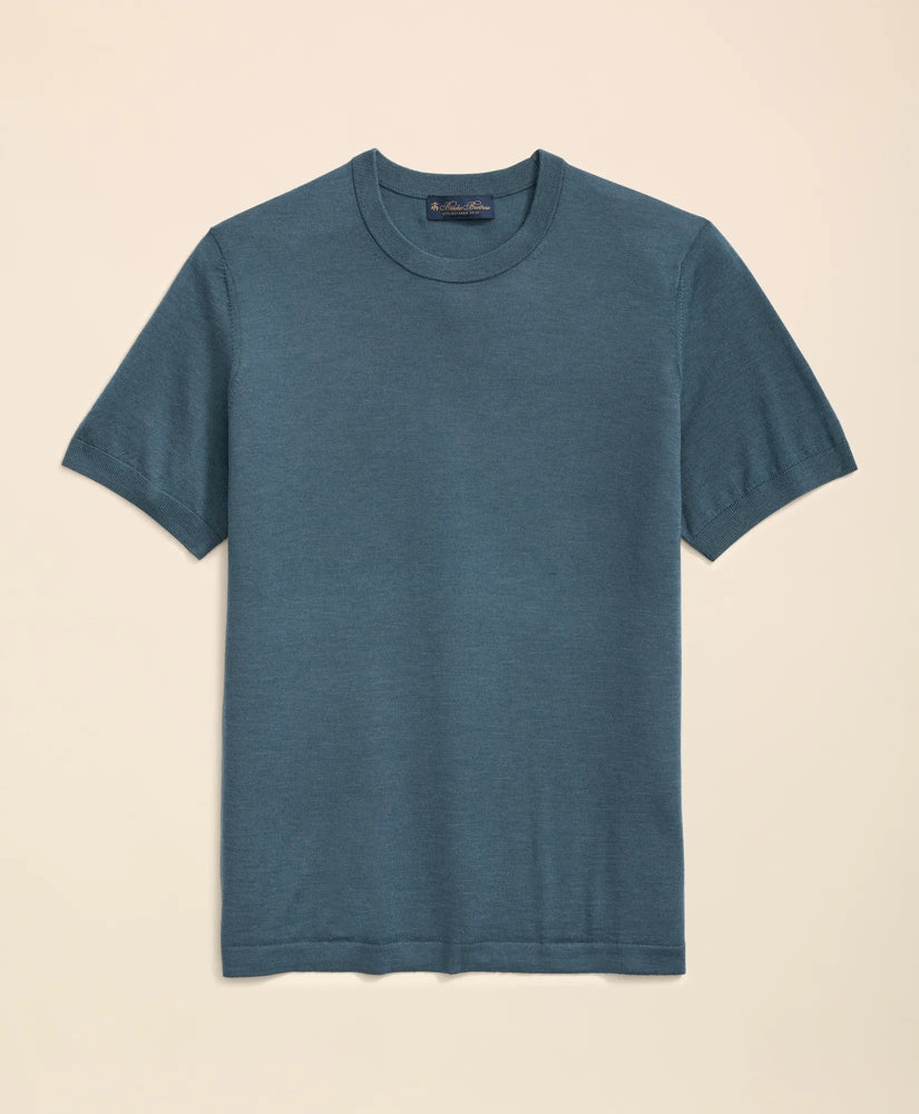 Lightweight Luxe All-Season Sweater, Short Sleeve Crewneck