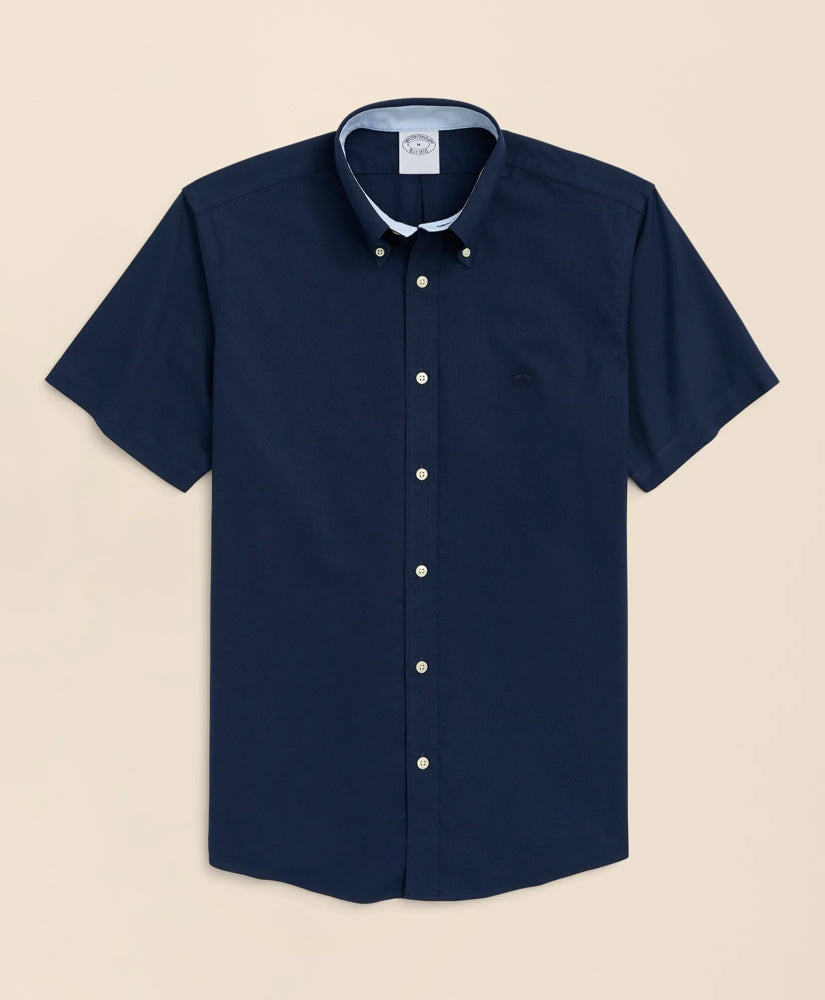 Stretch Non-Iron Oxford Button-Down Collar Short-Sleeve Sport Shirt