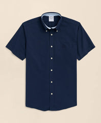 Stretch Non-Iron Oxford Button-Down Collar Short-Sleeve Sport Shirt