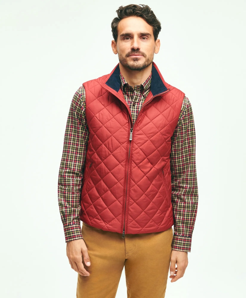 Water Repellent Diamond Quilted Vest