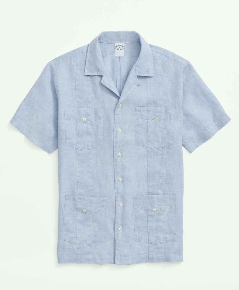 Irish Linen Short Sleeve Guayabera Shirt