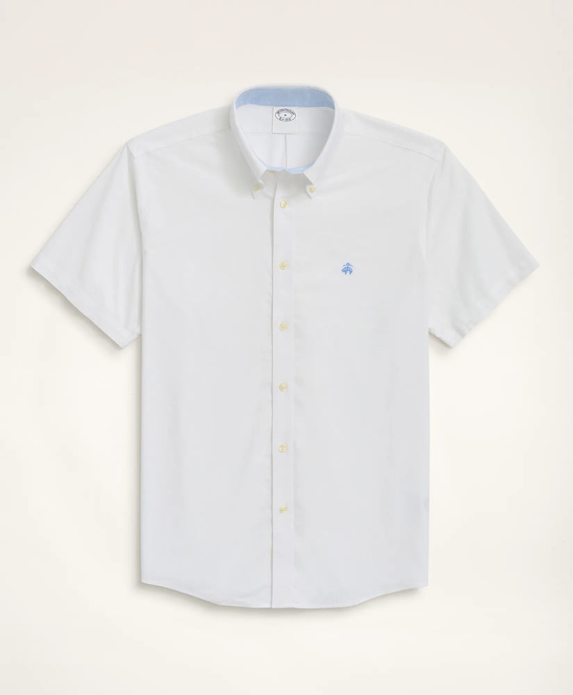 Stretch Non-Iron Oxford Button-Down Collar Short-Sleeve Sport Shirt