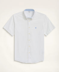 Stretch Non-Iron Oxford Button-Down Collar Short-Sleeve Sport Shirt