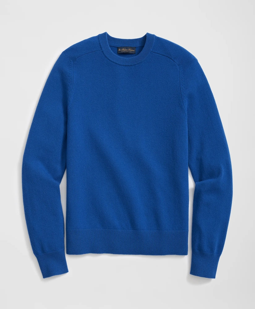 3-Ply Cashmere Crewneck Saddle Shoulder Sweater