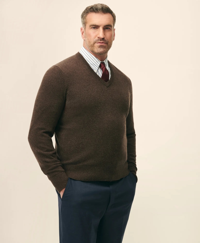 Big & Tall 3-Ply Cashmere V-Neck Sweater